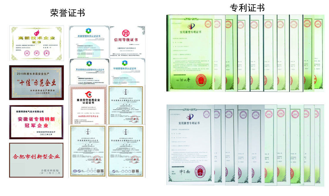 得潤電氣榮譽資質(zhì)與專利證書 得潤電氣榮譽資質(zhì)與專利證書